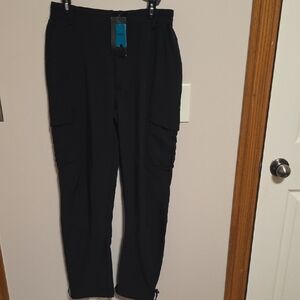 Women’s Black Cargo Track Pants - Comfortable Everyday Joggers